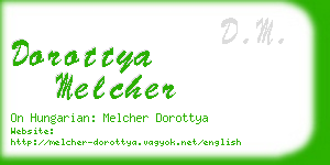 dorottya melcher business card